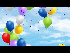 Colorful Balloons Flying Up Stock Motion Graphics