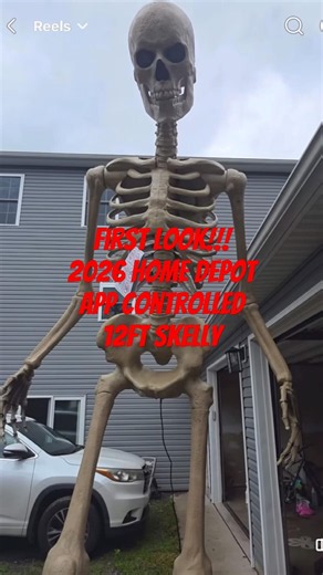 First Look! Home Depot’s 2026 App Controlled 12ft Skelly Animatronic #halloween #homedepot #shorts