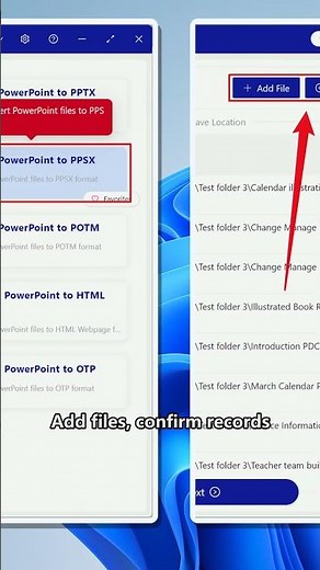 Batch convert PowerPoint files to PPSX on Windows