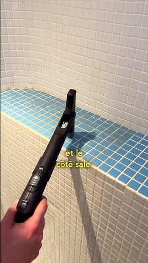 Blown away by the results! ✨ Cleaning shower grout with steam. 💨 | Kärcher