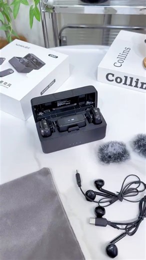 南卡（NANK）【重磅新品】Qmic纽扣无线麦克风夹领式直播专用降噪领夹收音麦采访拍摄短视频收音器 黑色