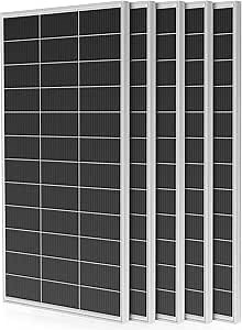 300 Watt Solar Panel 18BB 24.6% High Efficiency N-Type Monocrystalline for 12V/24V Battery PV Module,Camping,Boat, Rooftop Other Off Grid Applications (300w 5pcs)