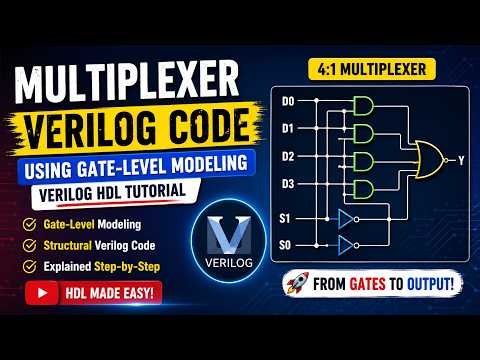 Multiplexer Verilog Code Using Gate-Level Modeling | Verilog HDL Tutorial