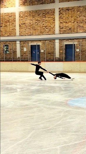 Death Spiral Like a Pro ⛸️ Stunning Skating Practice #figureskating #pair #iceskating #amazing
