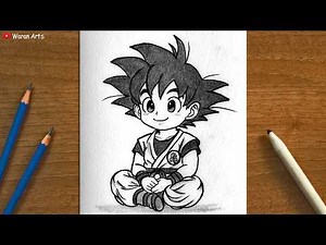 Easy Anime Drawing || How to Draw Goku (chibi version) || Dragon Ball Step by Step Drawing Tutorial