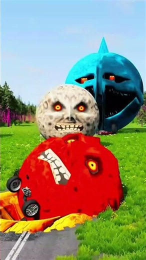 Pink McQueen Leads the Epic Water Pit Escape as Monster Moon Cars Follow! ⭐