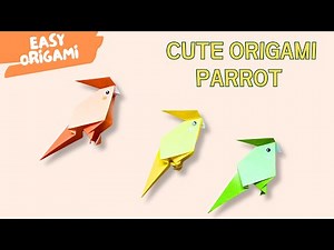 Easy Origami Parrot 🦜 | How to Make a Colorful Paper Parrot Step-by-Step