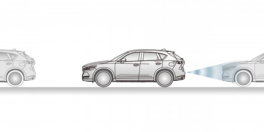 スマート・シティ・ブレーキ・サポート［後退時］（SCBS R）（マツダの安全装備）