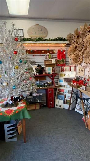 52 reactions · 3 comments | My booth space at @foundreclaimed has been revamped for the holidays. I had such a lot of fun creating a cheerful little shop space. I hope you love it! | Purple Pincushion | Facebook