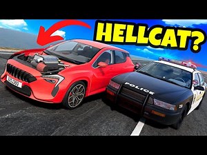 Using a HELLCAT Vivace to Escape the Police in RUSH HOUR in BeamNG Drive?!