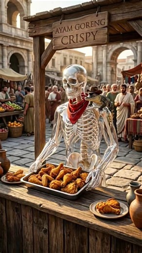 Apa jadinya kalo kamu jualan ayam goreng crispi di zaman romawi kuno🍗🐥 #shorts