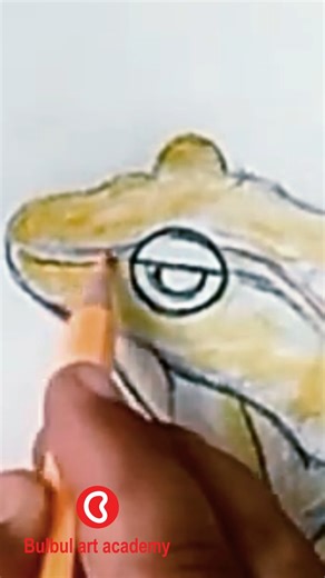 Easy Frog Drawing tricks | Bulbul art academy