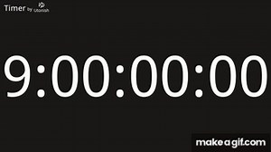 9 Day Countdown Timer - Longest Timer on YouTube - 216 Hours on Make a GIF