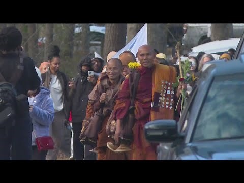 Buddhist monks walking 2,300 miles for peace pass through metro Atlanta