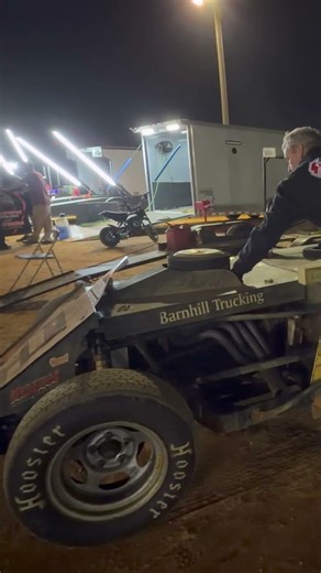 Modified dirt track car start up #racecar