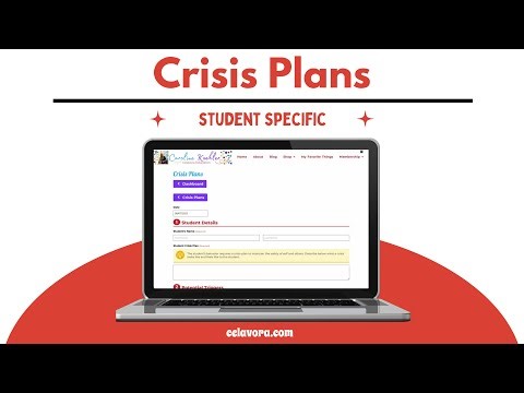 How to Create a Behavior Crisis Plan Template - Students with Special Education or Health Emergency