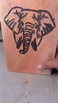 Satisfying ASMR Elephant Wood Carving on Mahogany | Detailed Rotary Tool Art ✨ #Shorts