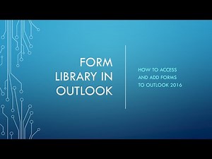 Form Library in Outlook