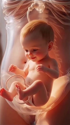 Magical 3D Baby Swimming in the Womb – Prenatal Wonder #pregnancy #cute #shorts