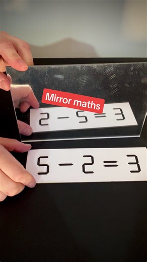Correcting the maths in a mirror. Three lines make all the difference. #opticalillusion #illusion #mirrormagic