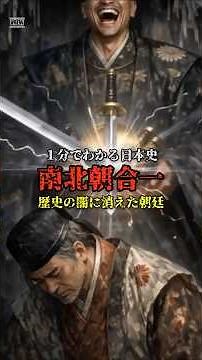 【1分でわかる日本史】南北朝合一 歴史の闇に消えた朝廷#1分でわかる #日本史＃歴史#雑学