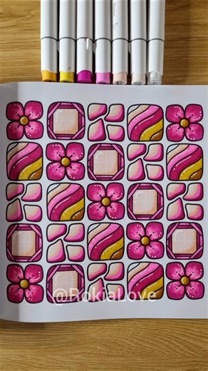Color with me! Zenful Patterns Mindfulness Coloring book #coloringbook #zendoodlecoloringbook