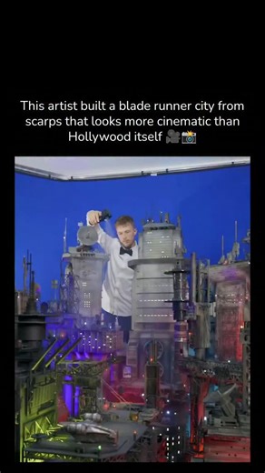 HD Mastery on Instagram: "This entire Blade Runner set was built from old electronics, yet it looks like a multi-million-dollar film studio brought to life. Every structure in this miniature city was handcrafted from laser-cut wood, 3D-printed panels, circuit boards, and discarded components never intended for art. The creator repurposed LEDs from broken devices to build glowing skylines. Old cooling fans became industrial turbines. Scraps of metal and plastic were transformed into pipes, scaffo