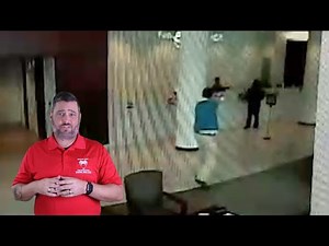 Security Guard Gets the Drop on Bank Robber