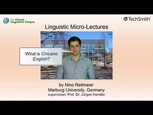 Chicano English ☆ Linguistics Lecture