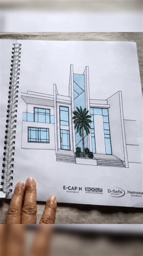 drawing house with 🧵 thread. 1 point perspective shots. #art #drawing #painting #shorts