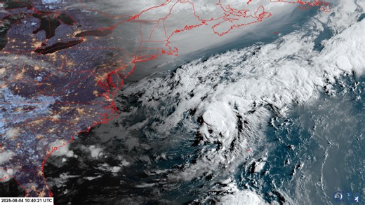 16K views · 37 reactions | The latest loop from the GOES-East weather satellite shows Tropical Storm Dexter gaining strength and improving structure, but moving away from the U.S. East Coast and staying north of Bermuda: | Weatherboy Weather | Facebook