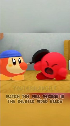 Bandana Dee hits Kirby in the head with a frying pan (3D Animation) #kirby #nintendo #memes #shorts
