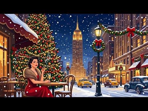 Christmas Night in New York 🗽 1940s Jazz Under Empire State Lights | Upbeat Holiday Music