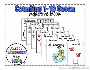 Ocean-Themed Adaptive Counting Book (1-10)