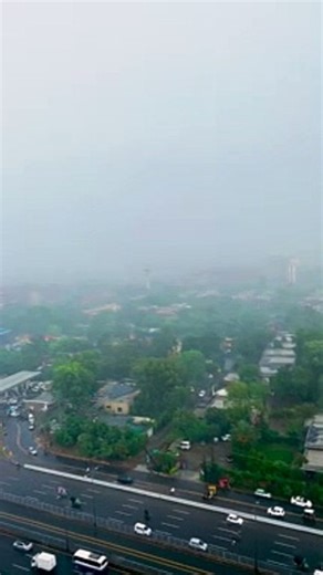 Raining Video View From Top of the Building