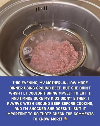 🥩 Should You Wash Ground Beef Before Cooking? The Truth Revealed 🍳 You grab the ground beef out of the fridge… and the question hits you: “Should I rinse this before cooking?” A lot of people wonder the same thing. Some even swear by it. But here’s the truth: 🚫 Don’t wash ground beef. Here’s why: 1️⃣ Washing spreads bacteria around your sink, counters, and kitchen. 2️⃣ Water doesn’t kill bacteria. Cooking does. 3️⃣ Rinsing washes away flavor and juiciness. ✅ What to do instead: Cook it all th