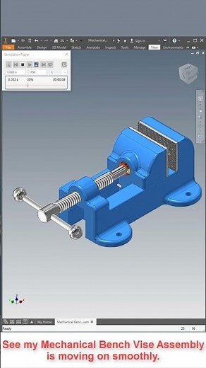 #benchvise #dynamicsimulation #animation | #autodesk #inventorshorts | #youtubeshorts | #shortsvideo