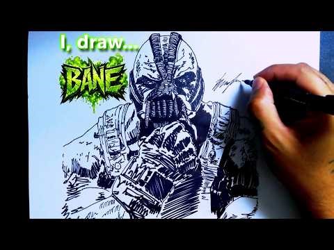 Advanced Sketching with Pen - BANE from Batman