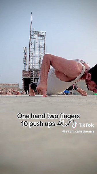 10 Push Ups with One Hand and Two Fingers | Calisthenics feat. Zainsw