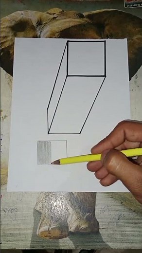 how to make Floating cube 3D drawing tutorial 🤯😱 |easy 3D drawing| #3d #3dart #art #drawing #shorts