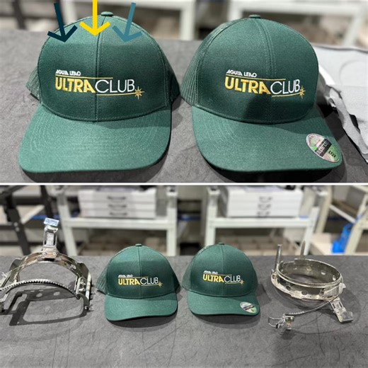 Same file, same machine, same hat. Different hoops. I noticed this difference when I first looked at the hat. No one saw it before 8 hats were made! Have you guys encountered this problem before? | Vitordigitizing