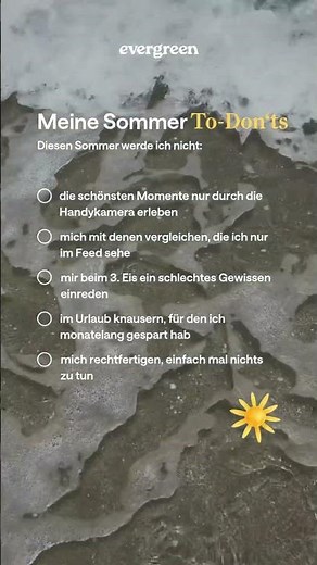 Was will ich diesen Sommer wirklich gar nicht machen? 🌞 #evergreen