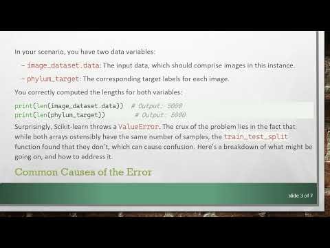 Resolving the ValueError in Scikit-learn's train_test_split: Tips and Solutions
