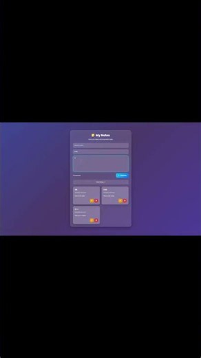 Build a Notes App in JavaScript 🚀 #shorts