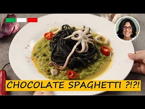 Squid Ink Spaghetti with Peas and Calamari [Recipe Explained Step by Step]