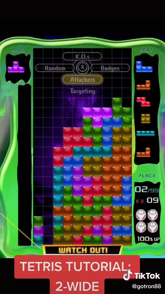 Tetris Tutorial: 2-wide build #tetris #tutorial #tetris99