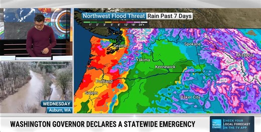 35K views · 360 reactions | An atmospheric river has drenched the Pacific Northwest with days of heavy rain, triggering catastrophic flooding in Washington. Meteorologist Jordan Steele is tracking the ongoing impacts: | The Weather Channel | Facebook