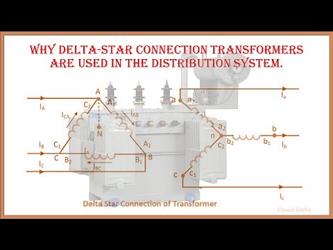 Why delta-star connection transformers are used in the distribution system