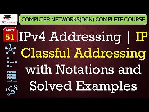 L51: IPv4 Addressing | IP Classful Addressing with Notations and Solved Examples | DCN Lectures