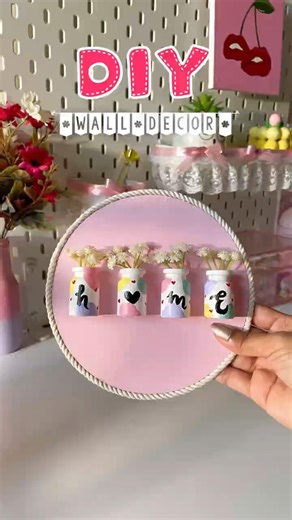 ✨DIY Wall Decor | Easy Aesthetic Home Decor Ideas💐#shorts #viralshorts #homedecor #wallhanging #diy